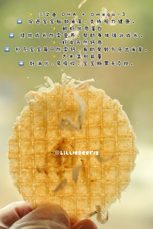 三文鱼虾虾米饼 Salmon Shrimpie Rice Cracker