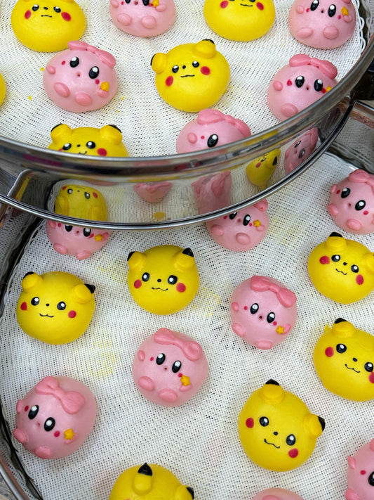 有馅卡通包子 Cartoon Pau With Filling （Pikachu + Kirby )